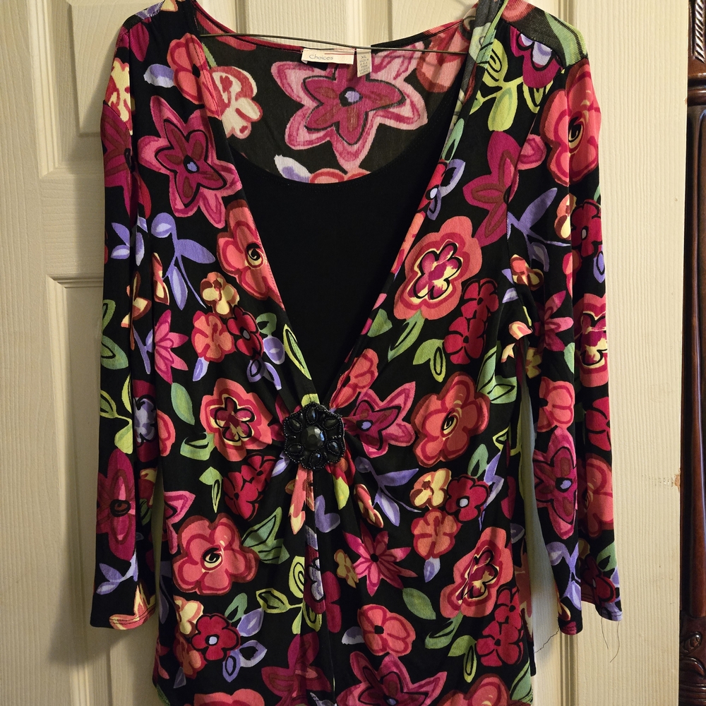 Floral Multicolor Sheer Cardigan